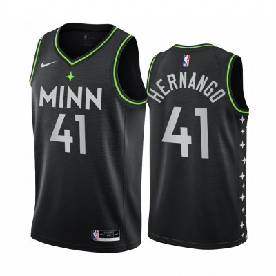 Nike Minnesota Timberwolves #41 Juancho Hernangomez Black Youth NBA Swingman 2020-21 City Edition Jersey